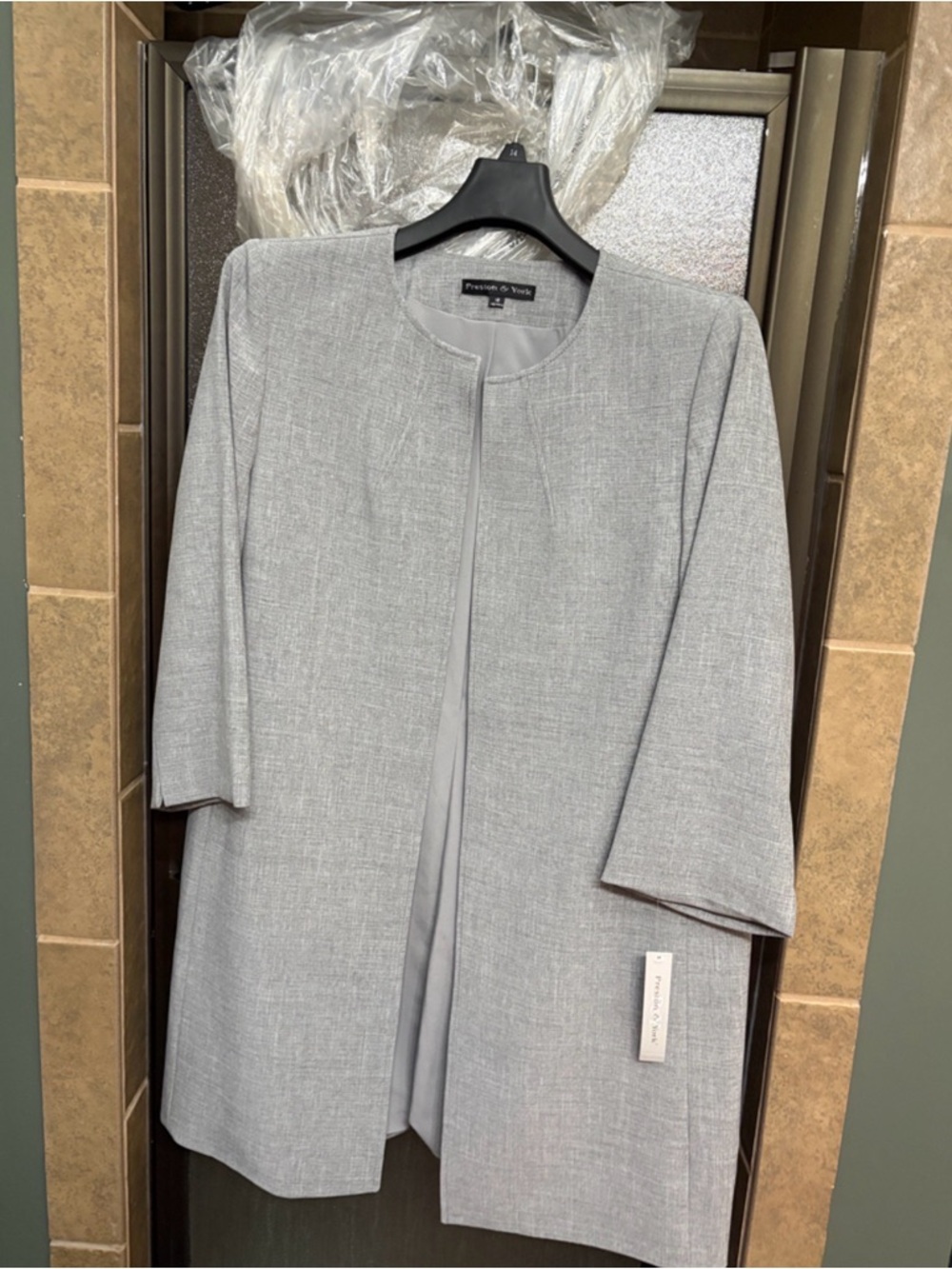 Preston & York Heather Gray Midi Shift Dress